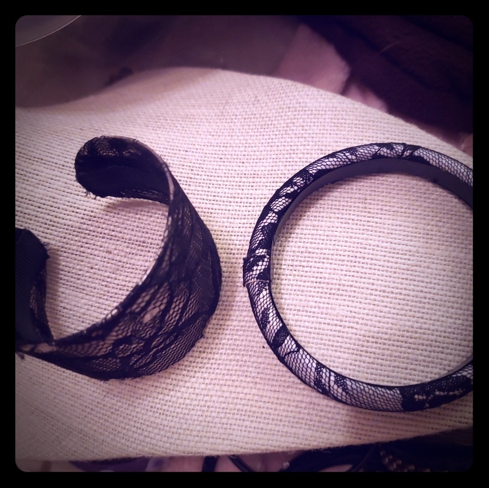 Vintage Black Lace Bracelets